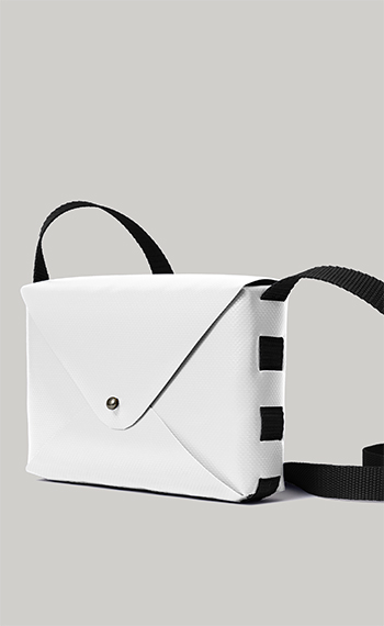 Envelope bag white black